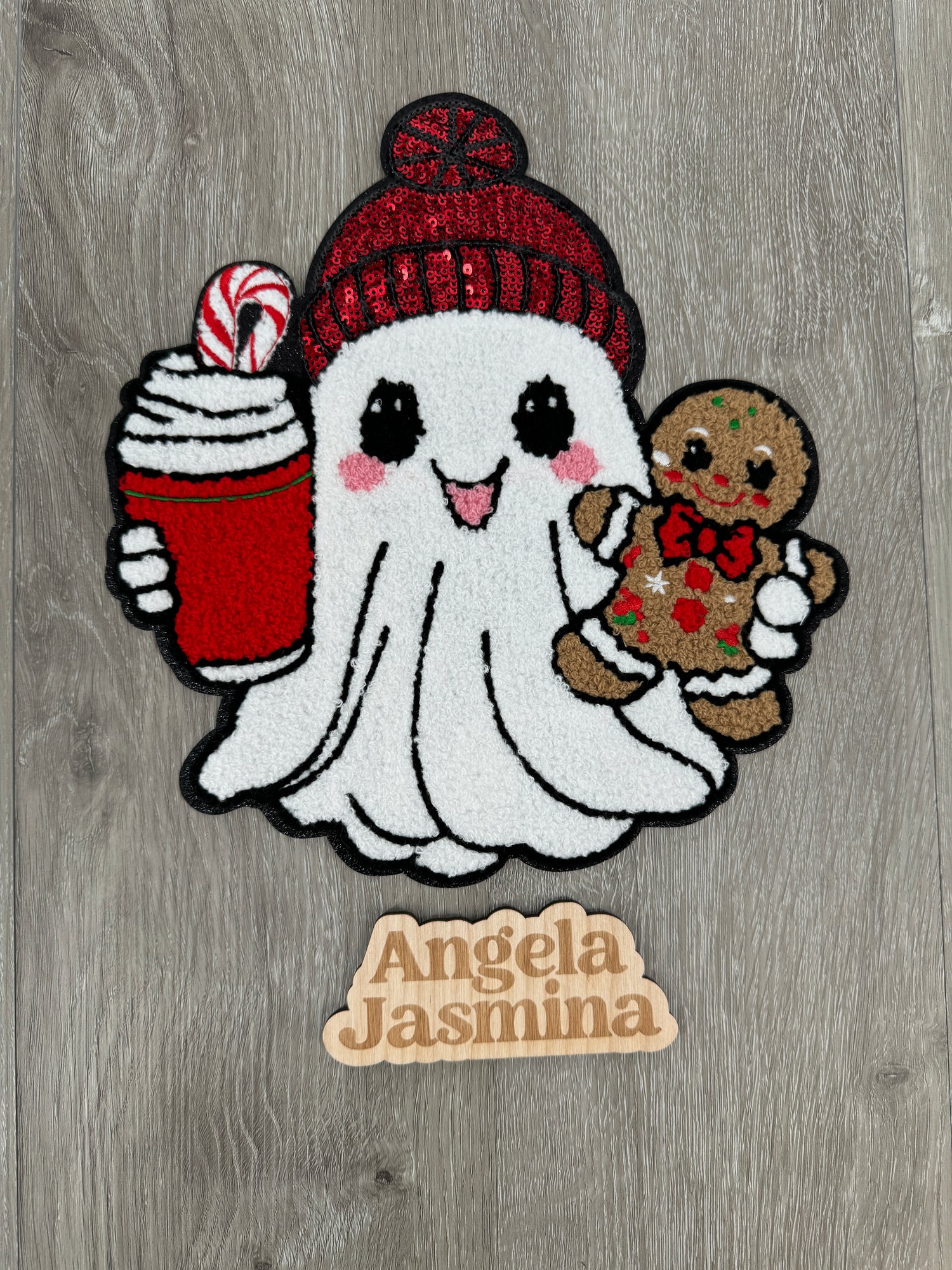 Christmas Ghost Chenille Patch