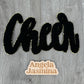 Black Gold Cheer Chenille Patch