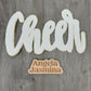 White Gold Cheer Chenille Patch