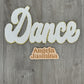 White Gold Dance Chenille Patch