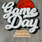 Basketball Game Day Chenille Black Glitter Patch