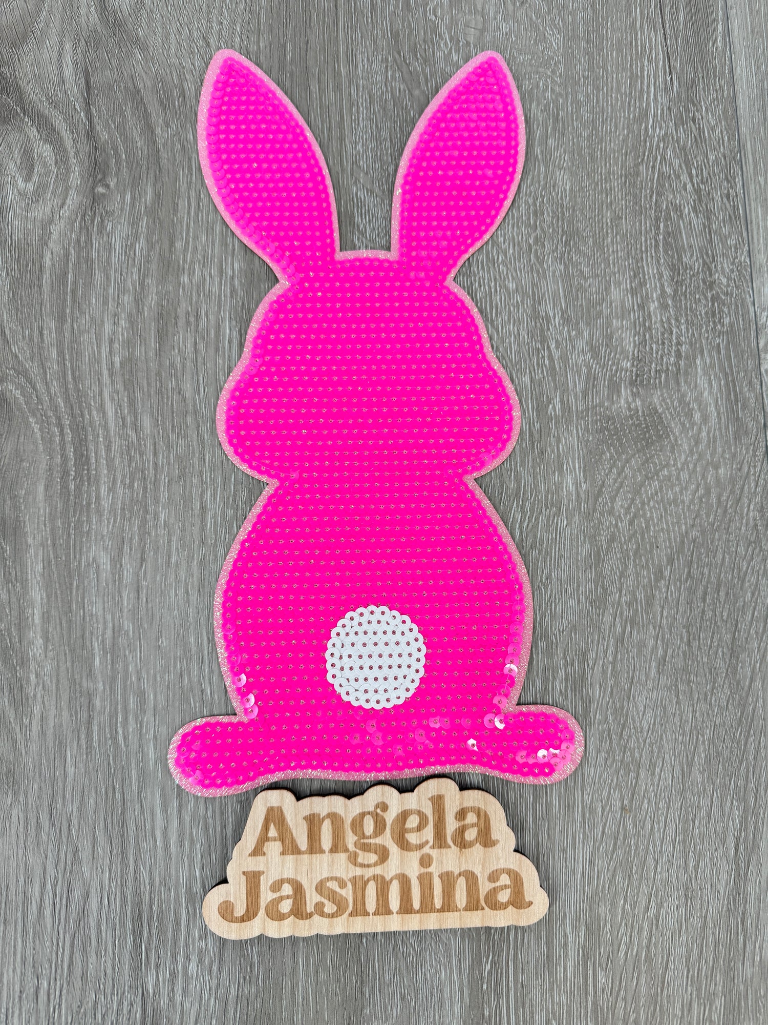 Easter Bunny Sequins Patch