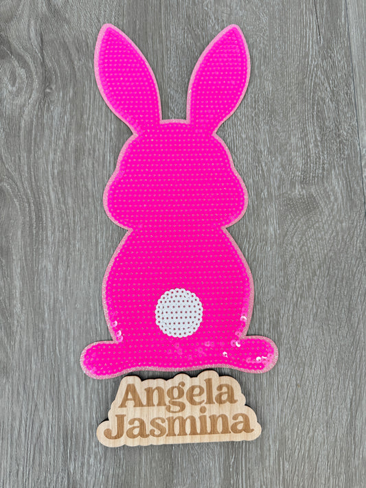 Easter Bunny Sequins Patch