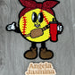 Bougie Softball Chenille & Sequin Patch