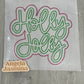 Holly Jolly SPANGLE BLING Transfer