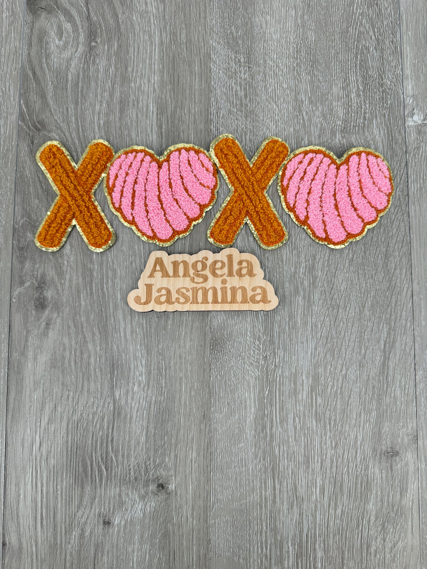 XOXO Churro Concha Chenille Patch