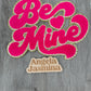 Hot Pink Gold Be Mine Chenille Patch