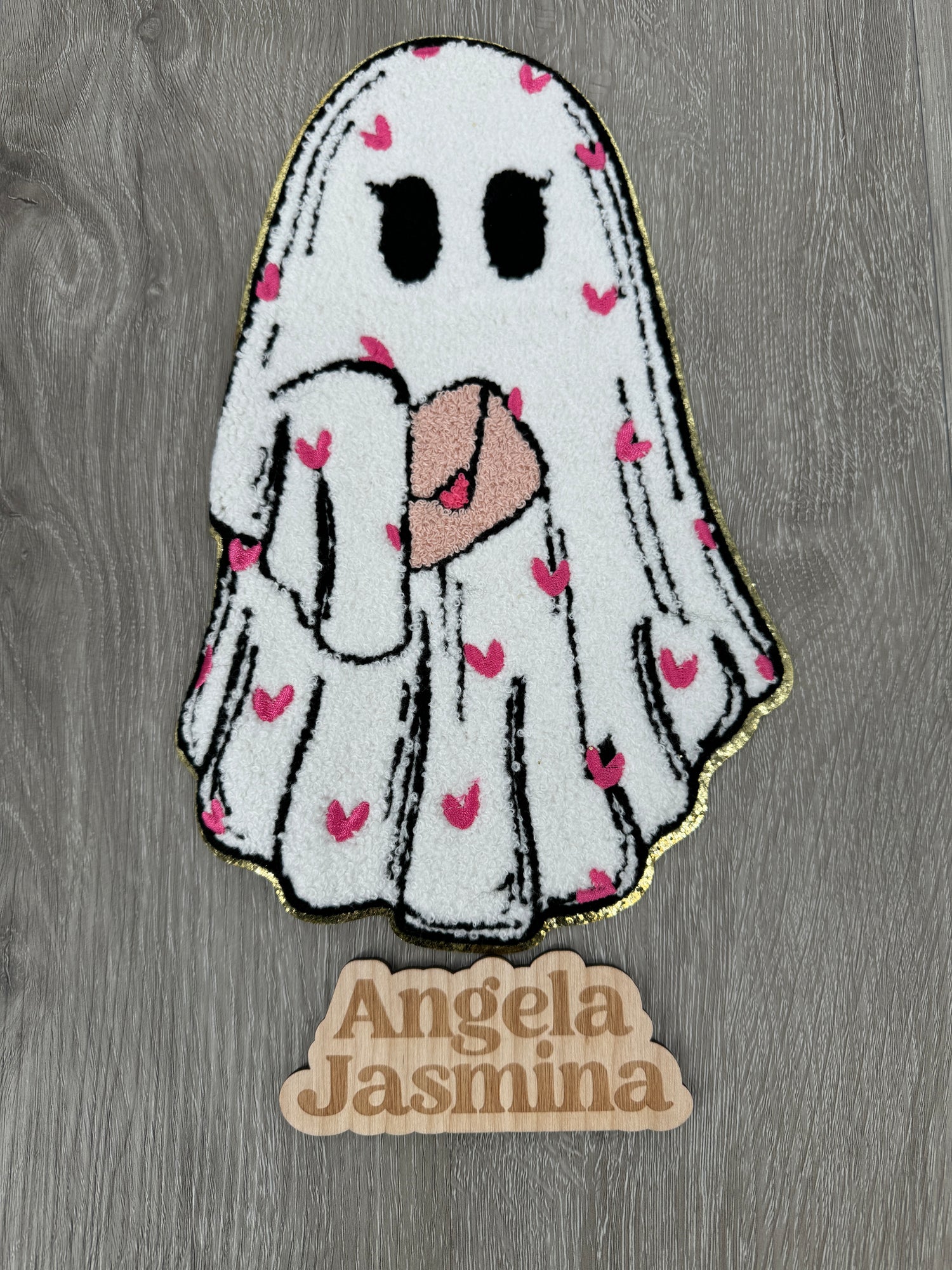 Valentine Ghost Love Letters Chenille Patch