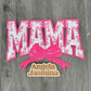 Pink Mama Floral Bow Sequins and Chenille Patch