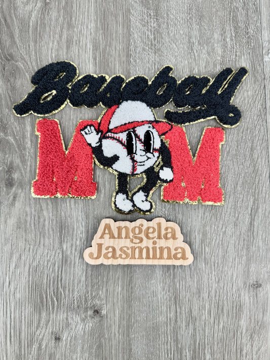 Baseball Mom Chenille Patch