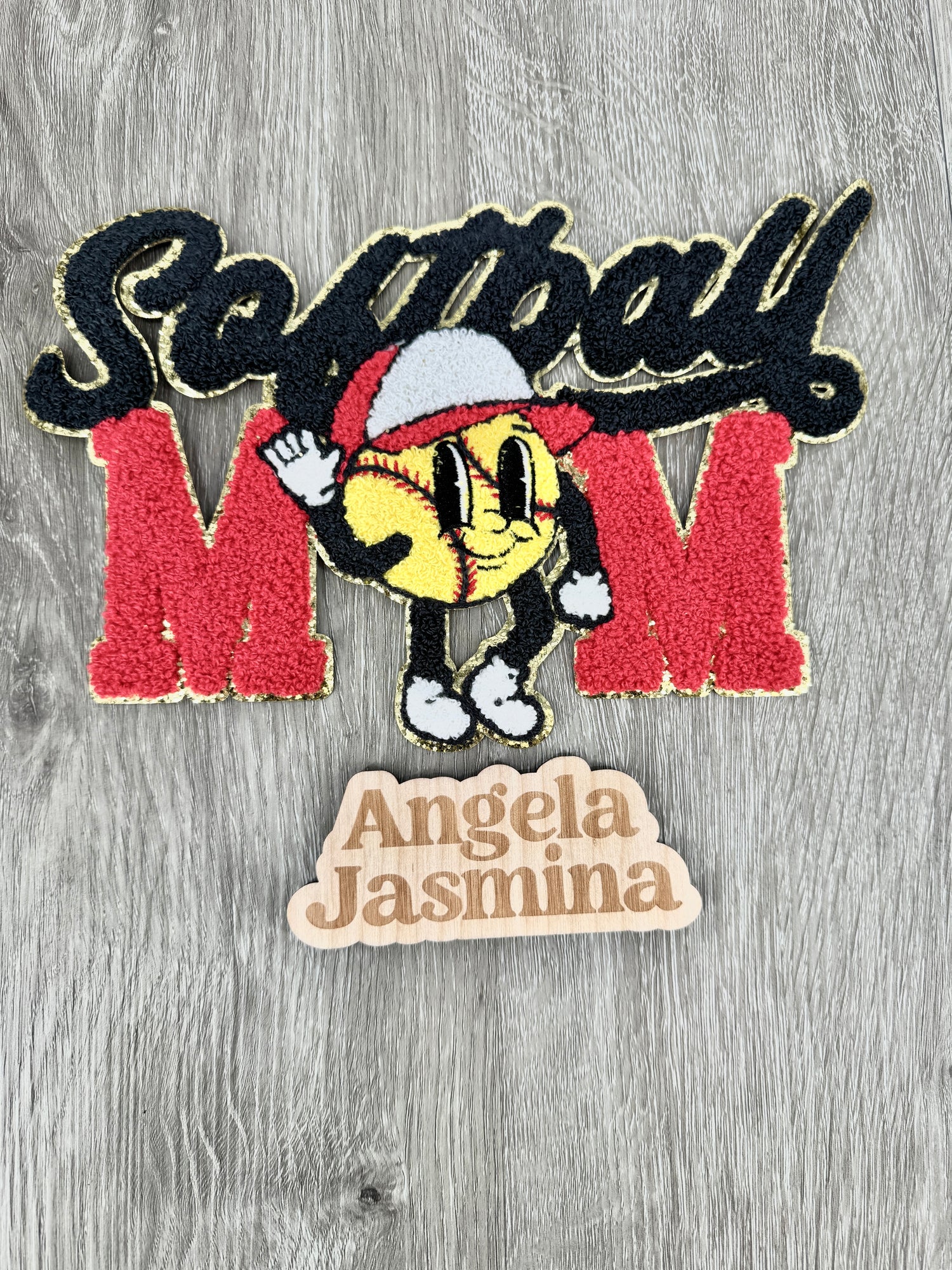 Softball Mom Chenille Patch