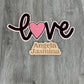 Black Pink Love Script Chenille Patch