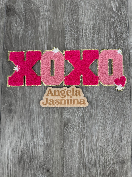 Pink XOXO Chenille Patch