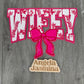 Wifey Floral Bow Sequins and Chenille Patch