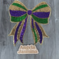 Mardi Gras Bow Sequins Patch