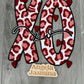 XOXO Red Leopard Chenille Patch