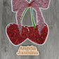 Cherries Bow Sequins Patch