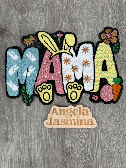 Easter Bunny Mama Chenille Patch