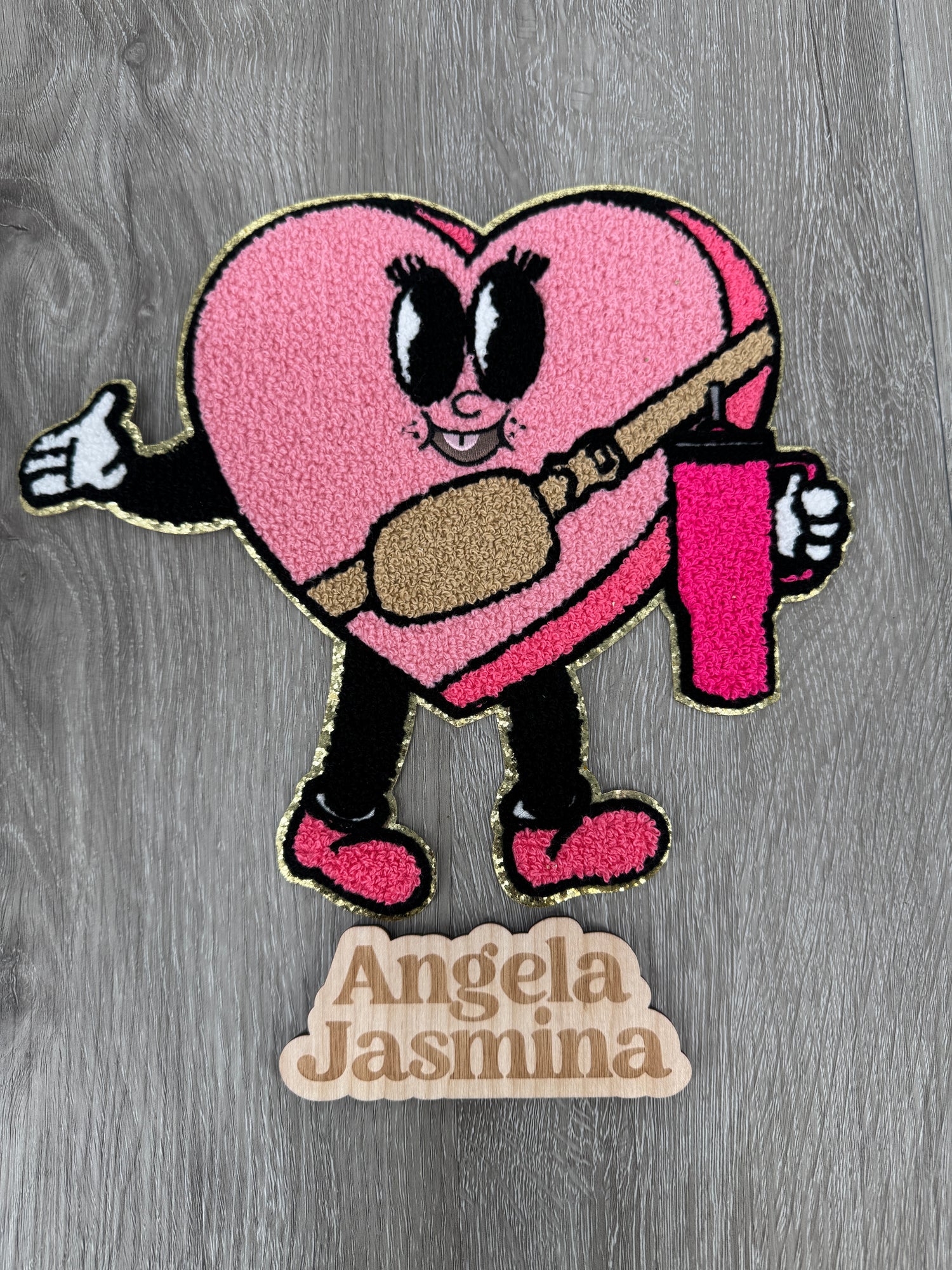 Bougie Heart Chenille Patch