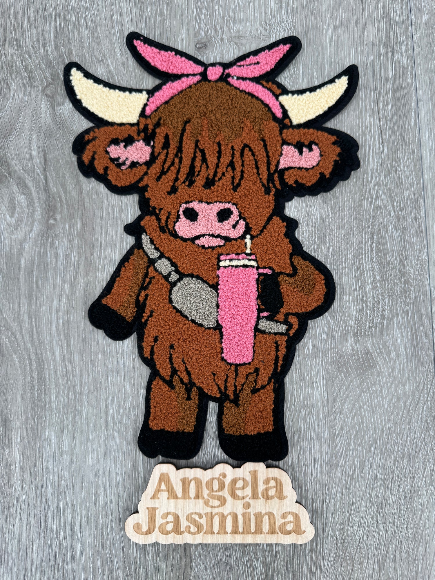 Highland Heifier Cow Chenille Patch