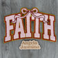 Faith Bow with DARK GOLD Sequins and Chenille Patch