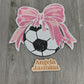 Soccer Bow Sequins Patch
