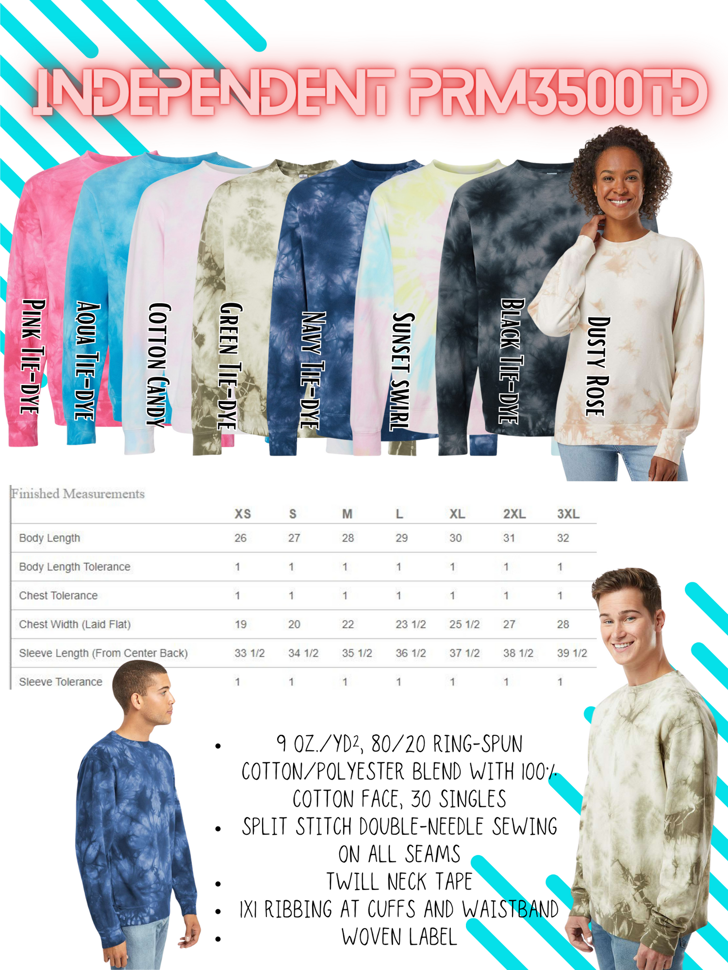 Tie Dye Lucky Charms Embroidered Sweatshirt