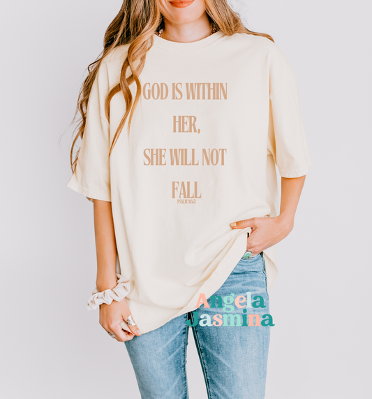 God is Within Her Comfort Colors Tee