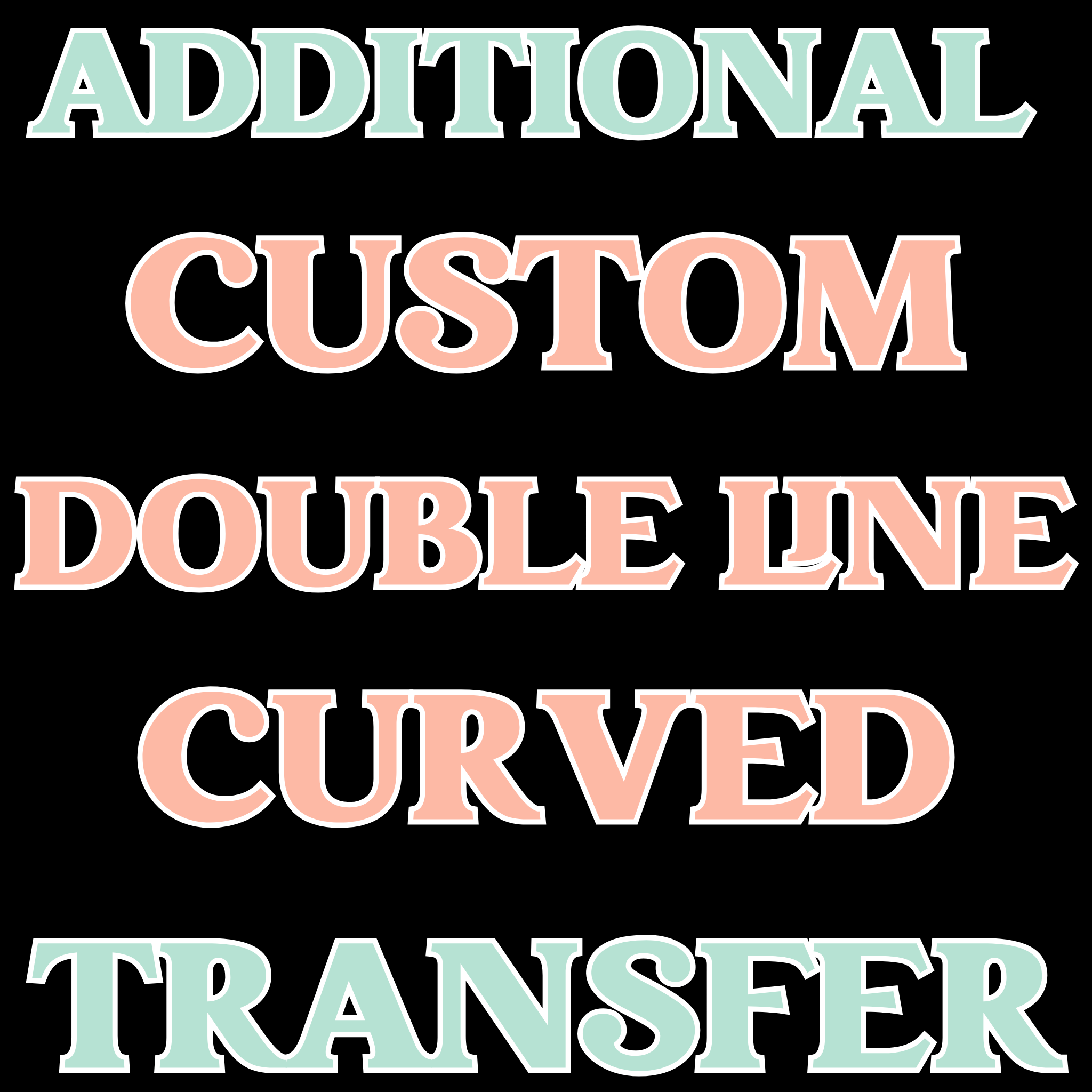 Additional Custom DOUBLE LINE Curved Spangle Transfer (ONE TRANSFER ...