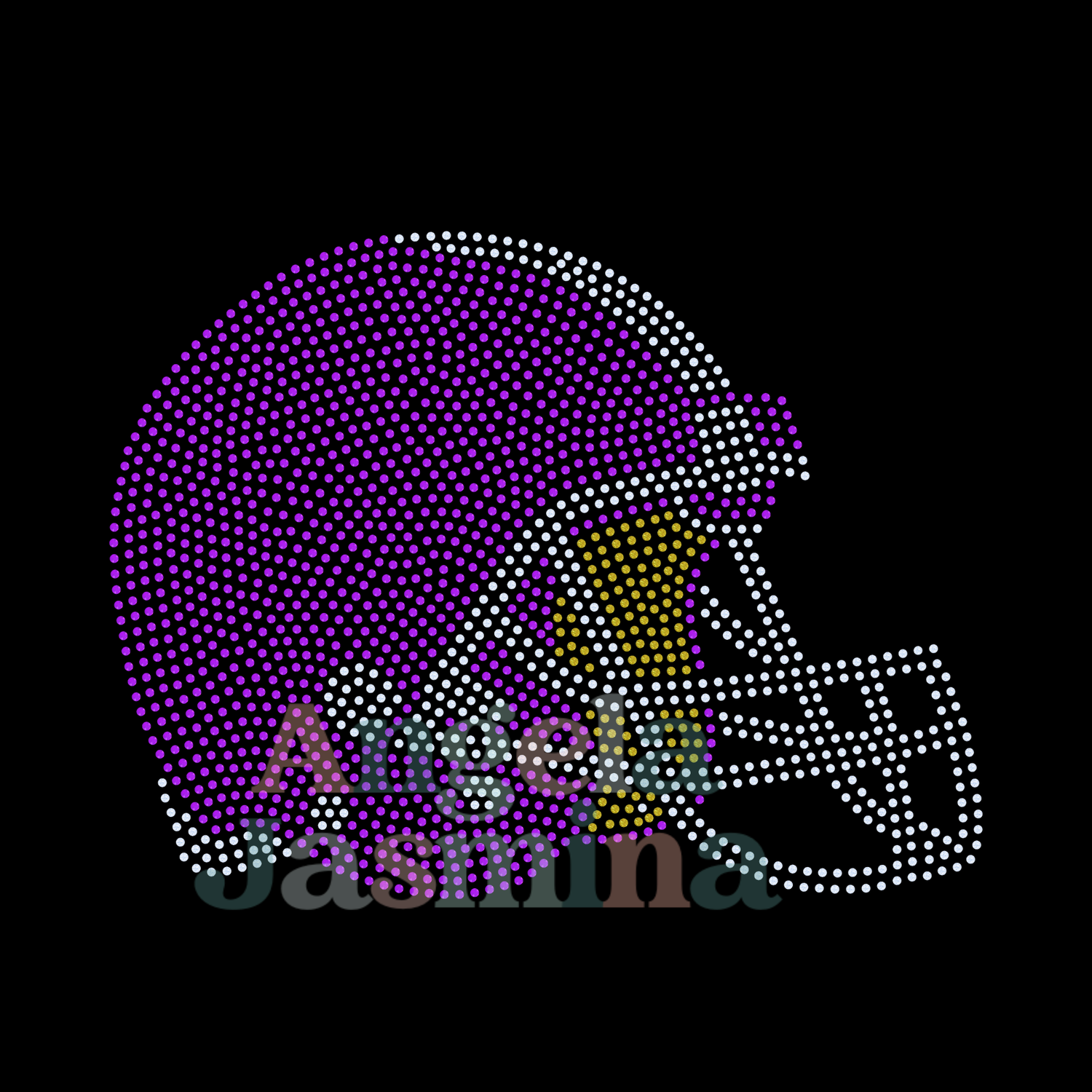 Football Helmet Spangle Transfer