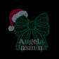Christmas Bow SPANGLE BLING Transfer