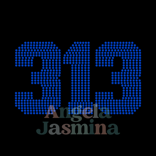 313 Straight SINGLE Custom Color SPANGLE Transfer