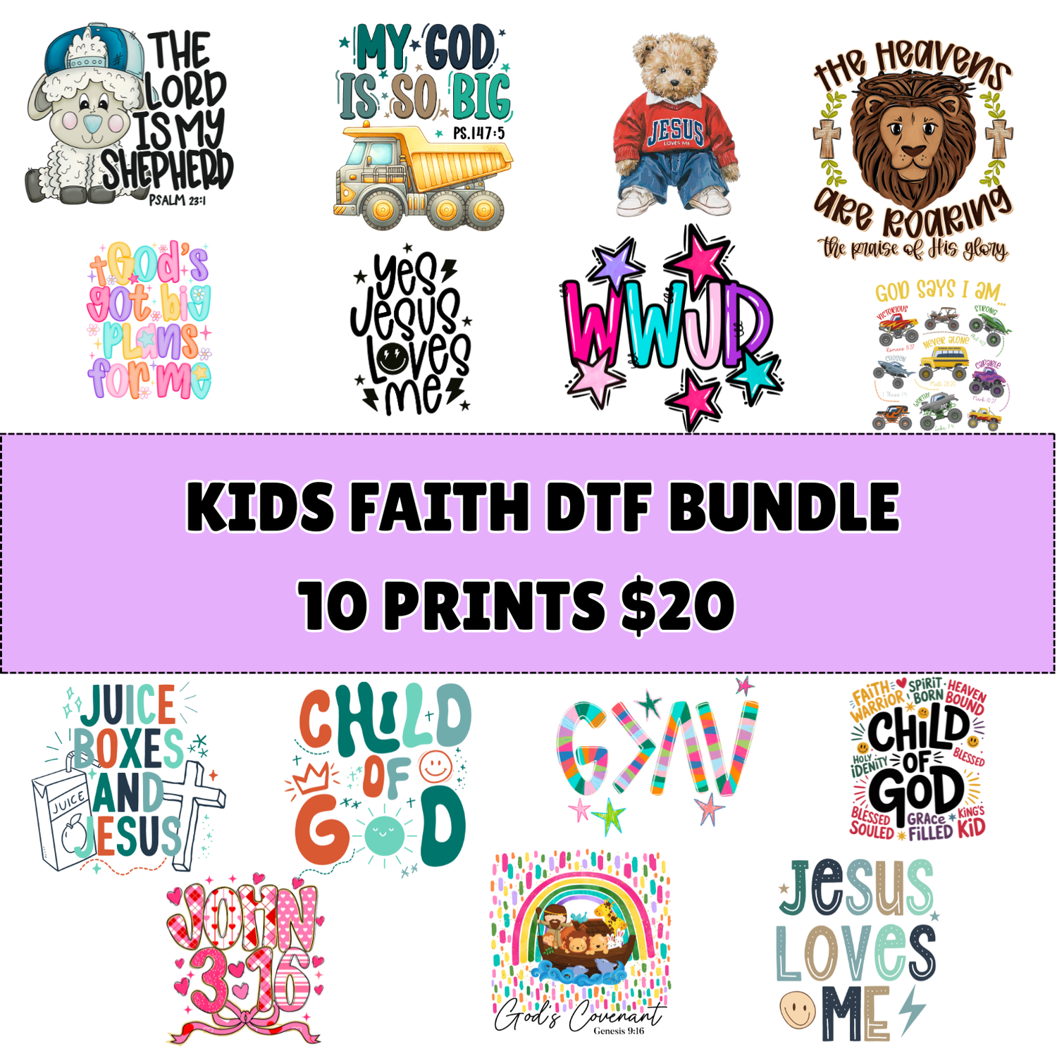 KIDS Faith DTF bundle