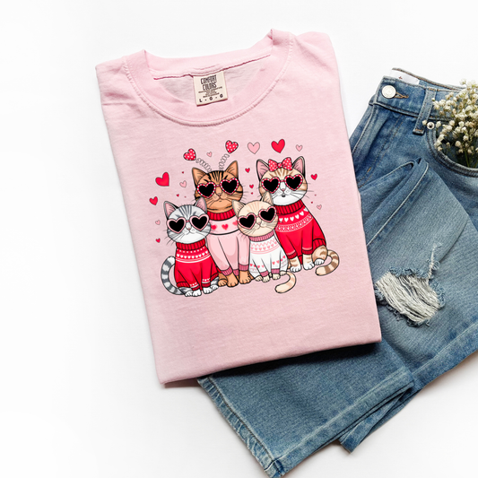 ADULT Valentines Cats DTF TRANSFER
