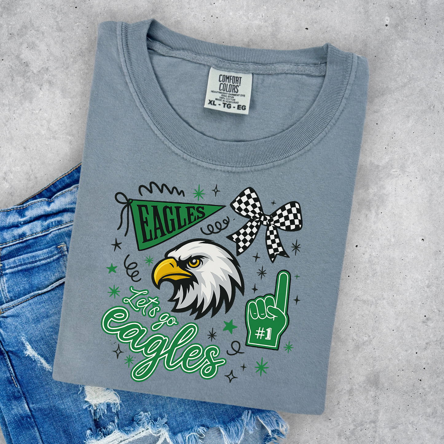 ADULT Lets Go Eagles DTF TRANSFER