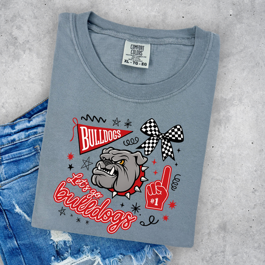 ADULT Lets Go Bulldogs DTF TRANSFER