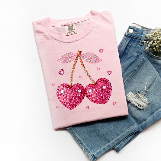 ADULT Bling Cherry Valentine DTF TRANSFER