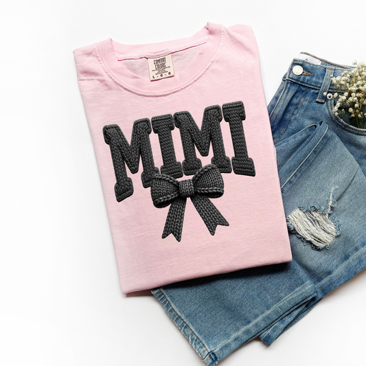 ADULT Mimi Black Yarn DTF TRANSFER