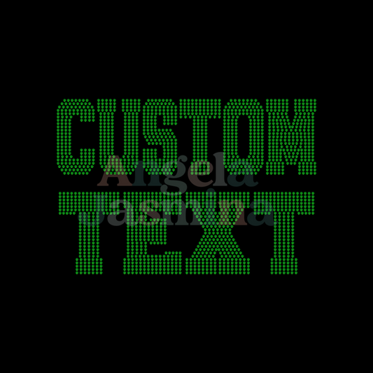 Custom STRAIGHT DOUBLE LINE Single Color SPANGLE Transfer