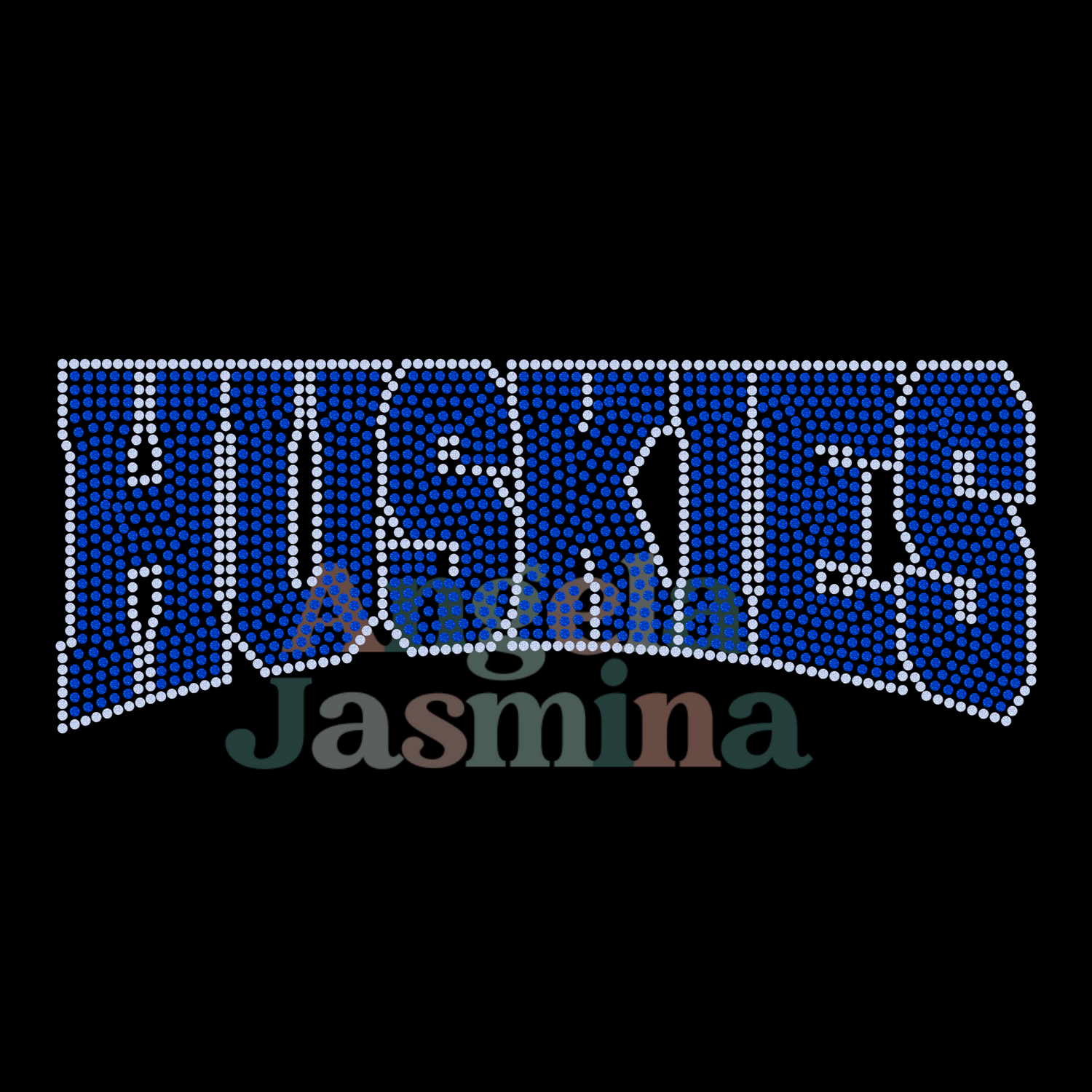 Huskies Curve SPANGLE Transfer