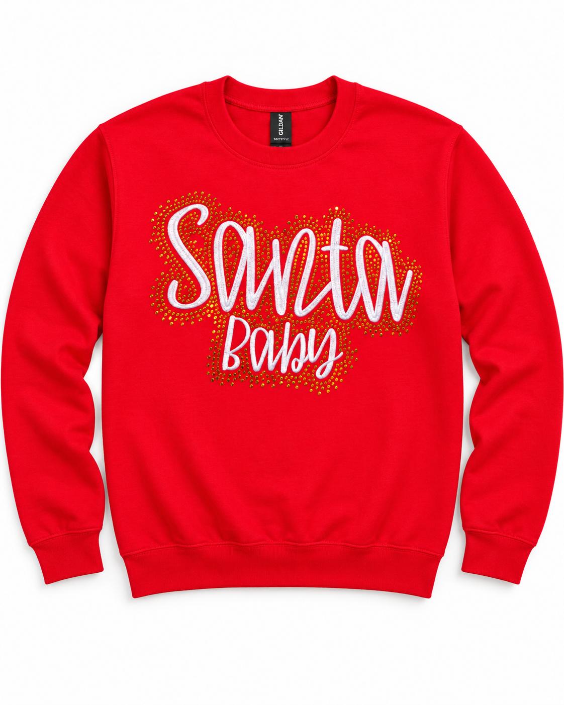Santa Baby Bling and Embroidered sweatshirt