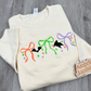 Bats Bows and Sparkles Embroidered Sweatshirt