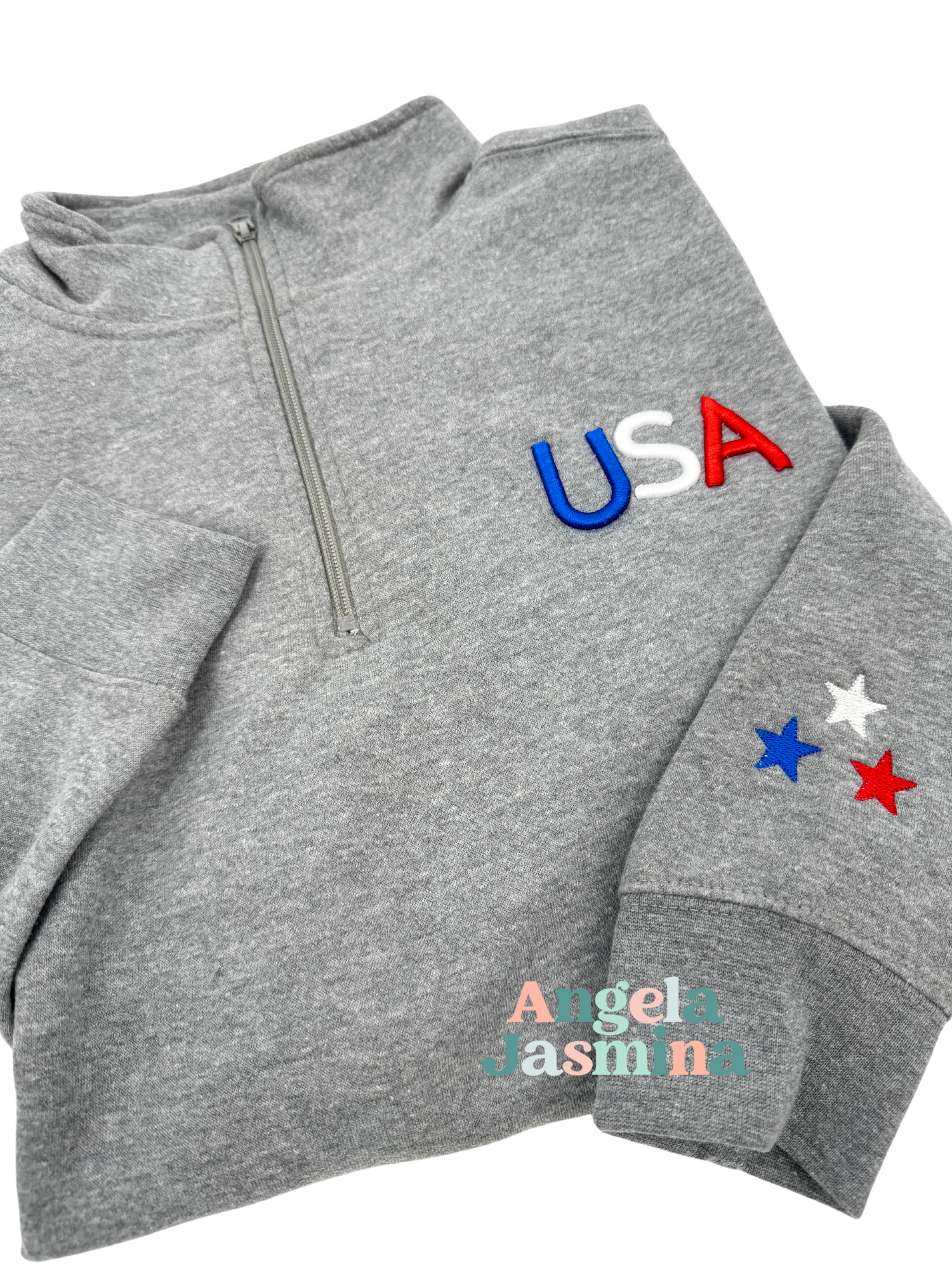 USA Quarter Zip Sweatshirt