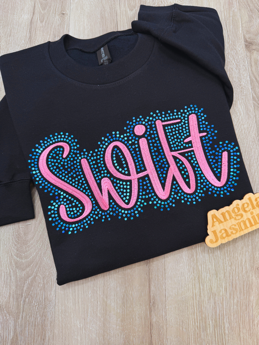 Custom Swift Embroidered & Bling Sweatshirt