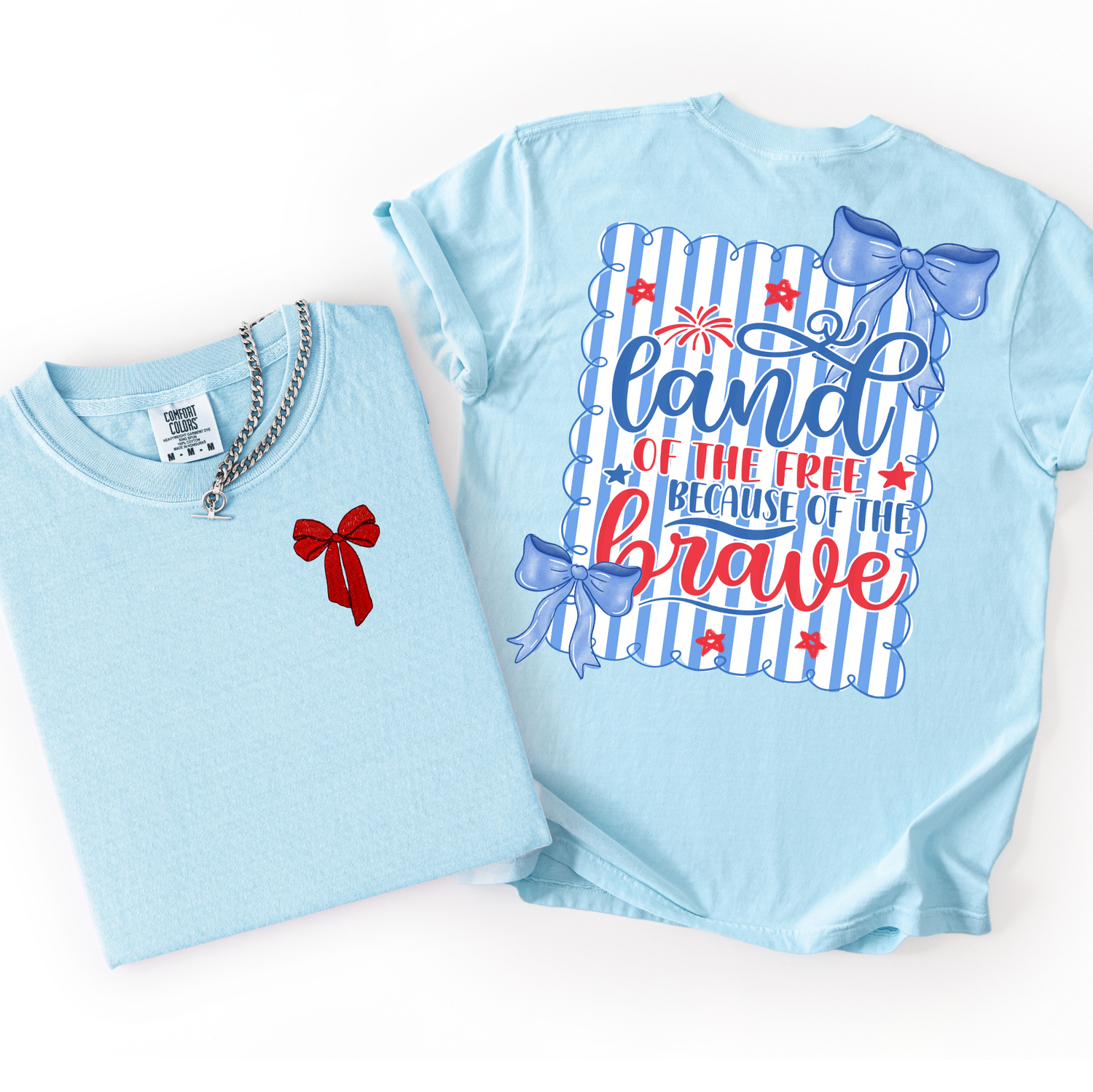WHOLESALE Land of The Free Because of The Brave Comfort Colors Tee (6 pieces)