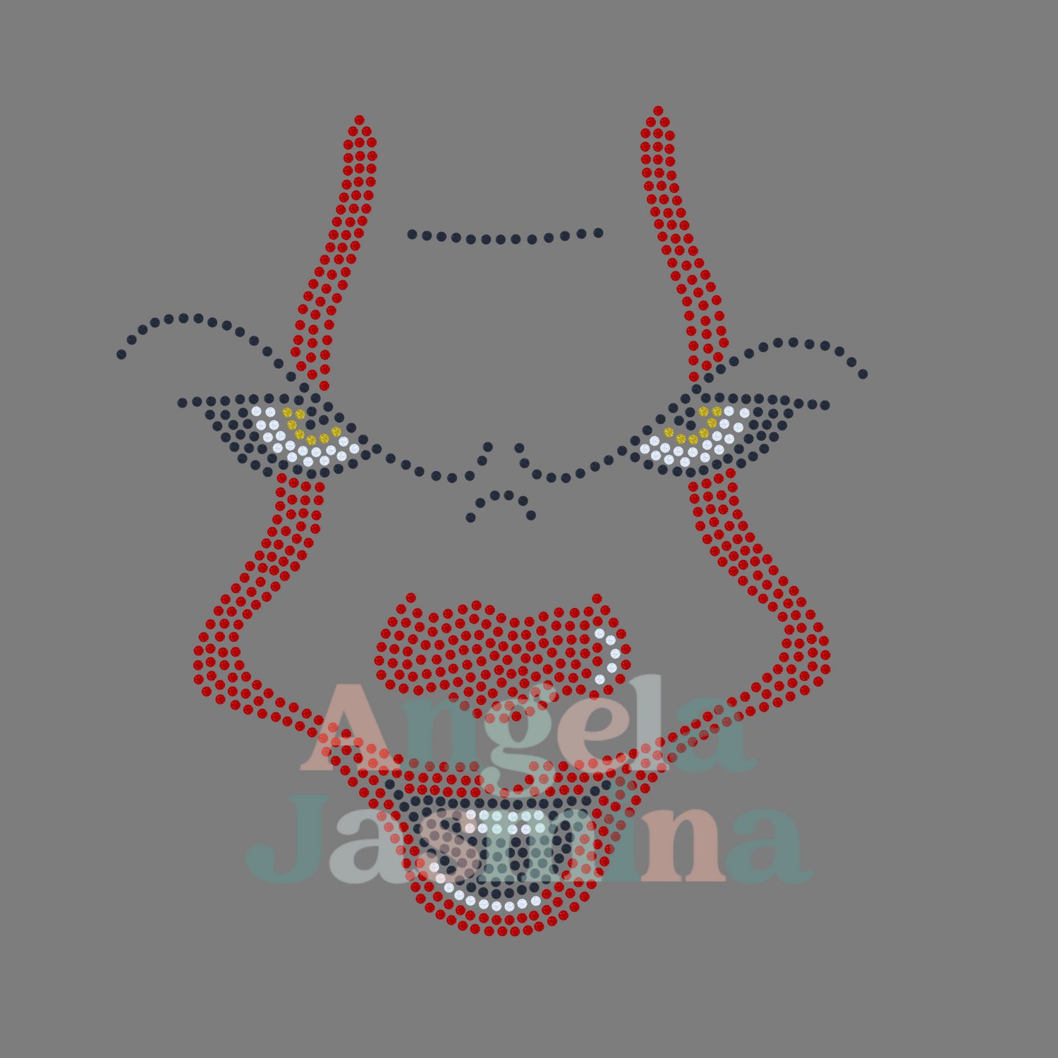 Halloween Clown SPANGLE BLING Transfer