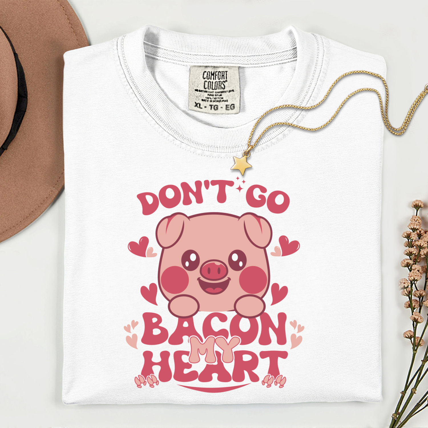 ADULT Dont Go Bacon My Heart Pig DTF TRANSFER