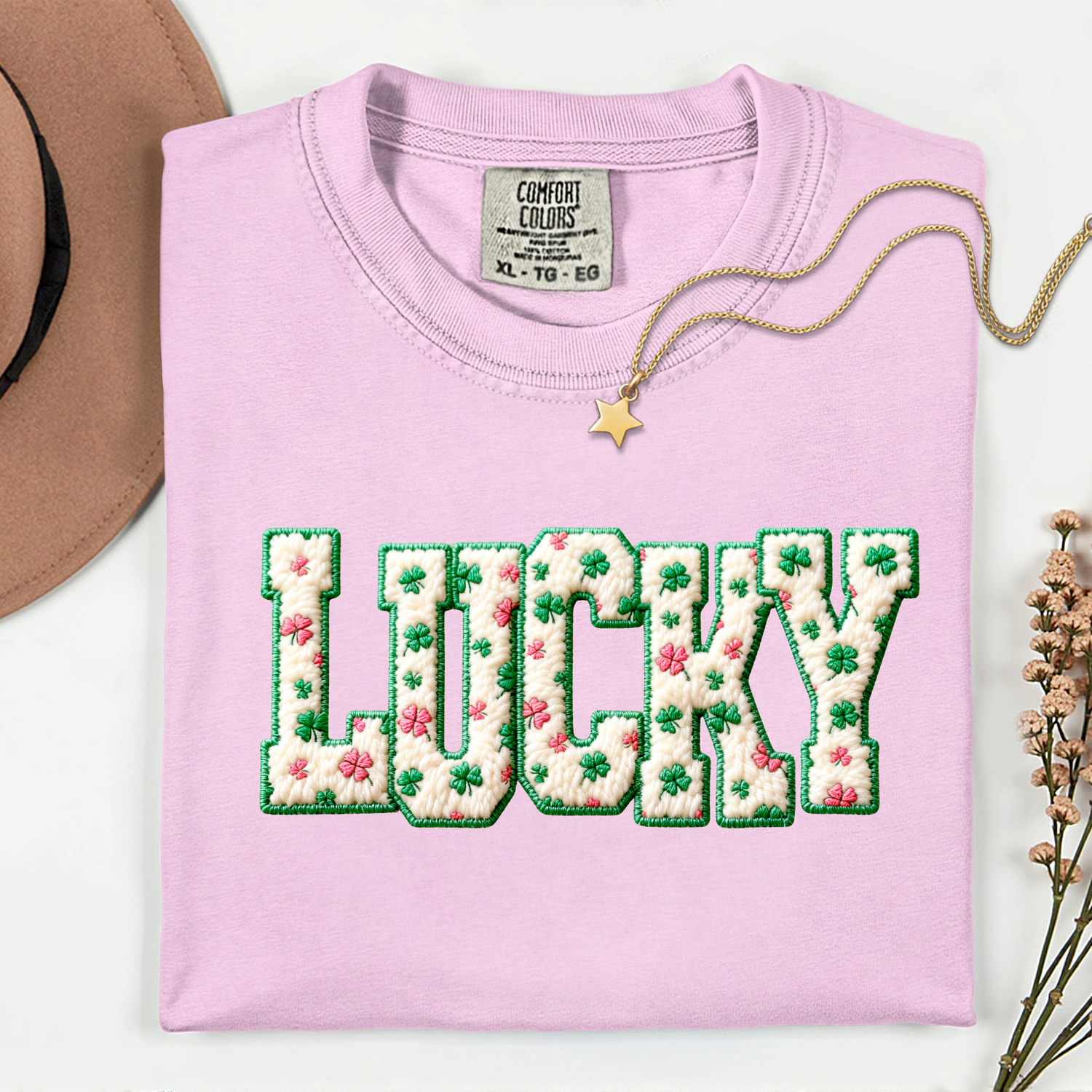 ADULT Lucky Faux Chinelle St Patricks Day DTF TRANSFER