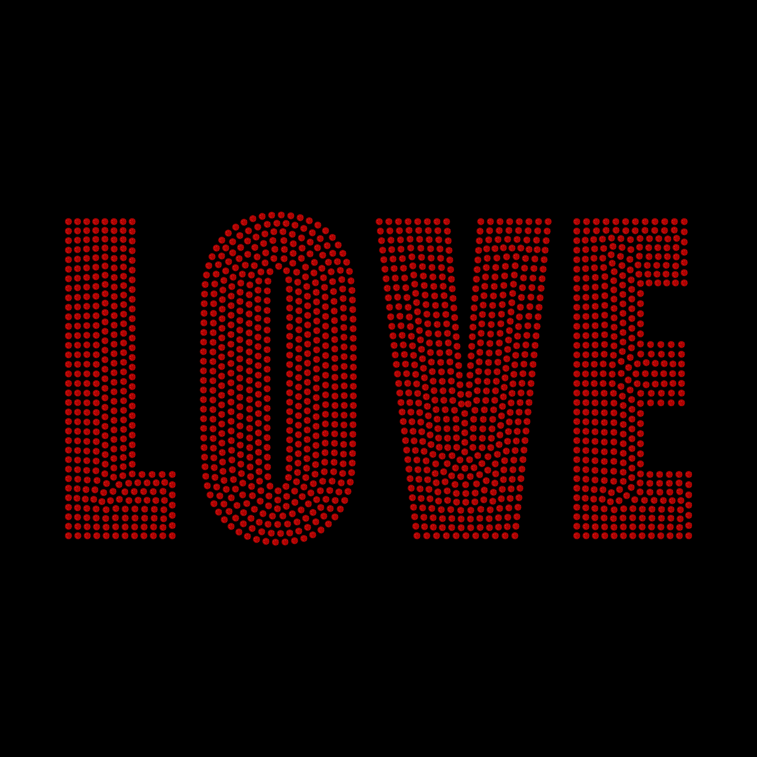 Love Custom Color SPANGLE Transfer