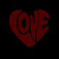 Love Heart Custom Color SPANGLE Transfer